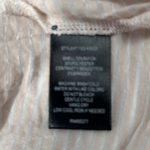 Santuary Button Tank Top Sheer Stripes  Rose & Tan Size M - Picture 6 of 6